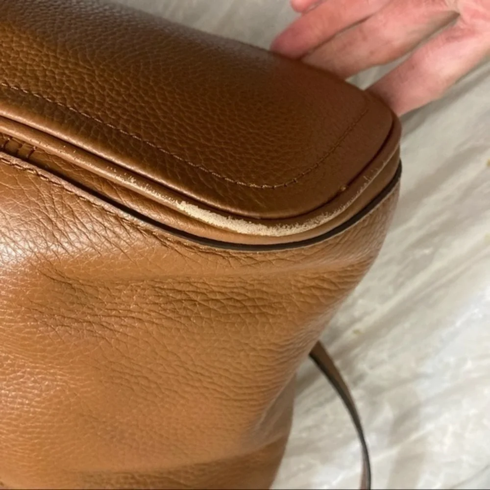 Michael kors brown leather Anita two way bag